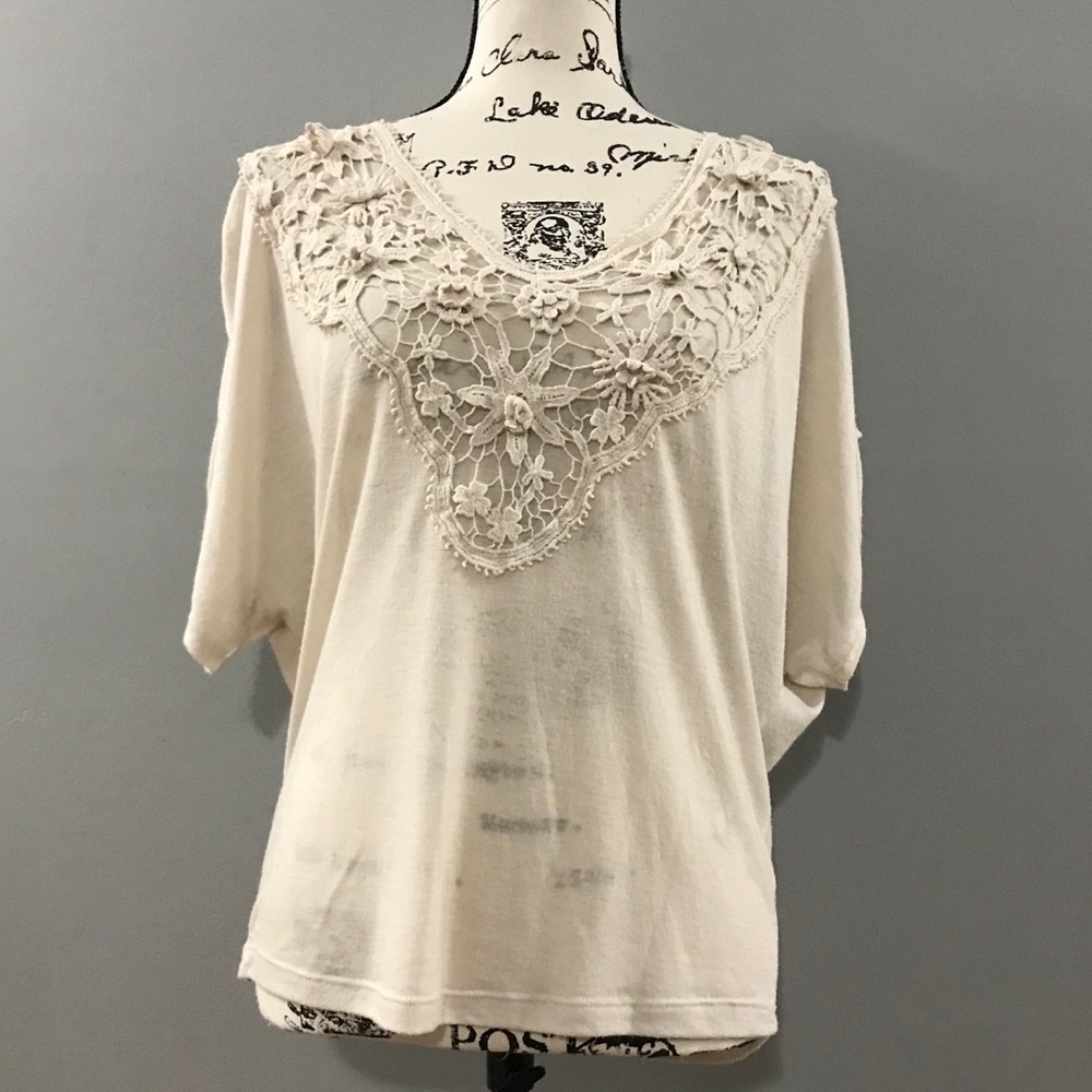 Charlotte Russe | Crochet Overlay Detail Top